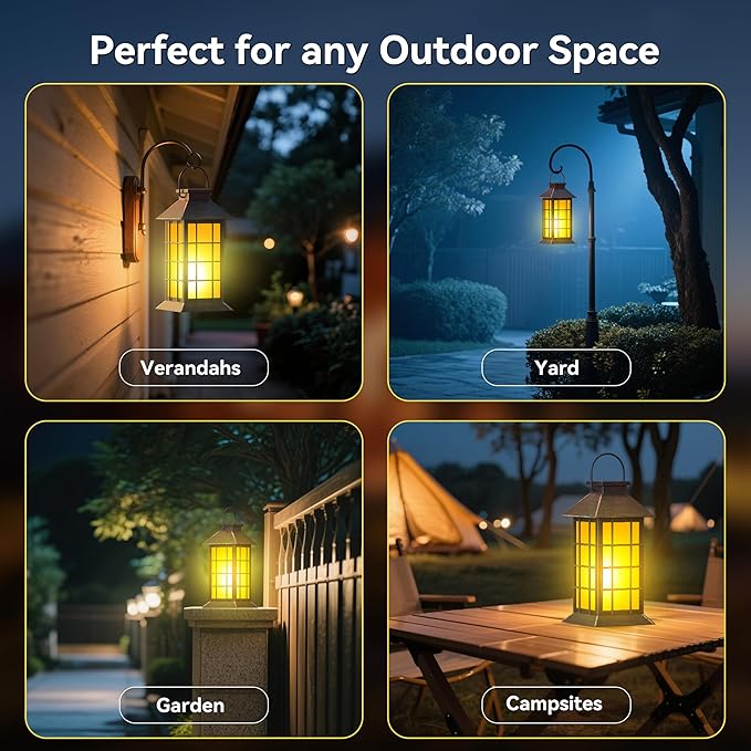 2 Pack 13" Copper Solar Lantern