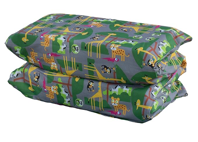 KinderMat 1.5" Thick + PBS Kids KinderBundle - Washable Cover, Special Edition - Safari Party - Regular, Sheet is 47" x 22", Value Bundle Great for Daycare & Family Households,