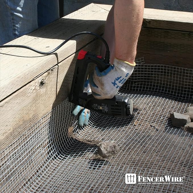 Fencer Wire 19 Gauge Hot-Dipped Galvanized Hardware Cloth with Mesh Size 1/2" x 1/2" for Chicken Coop/Run/Cage/Pen/Vegetables Garden and Home Improvement Project (p. 6 ft. x 50 ft.)