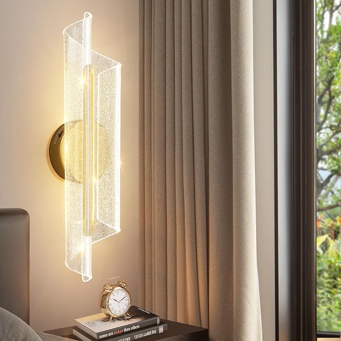 Modern Gold Wall Sconces 19.7in Sconces Wall Lighting Dimmable LED Wall Lights