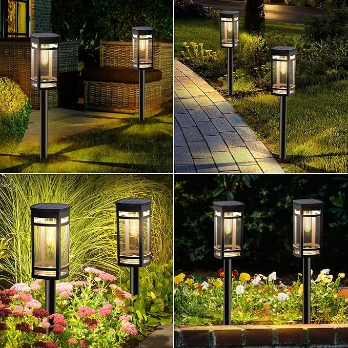 EXCMARK 8 Pack Solar Lights Outdoor Waterproof