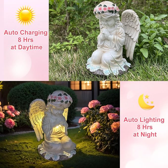 YODY Solar Garden Statues Outdoor Decor- Yard Decorations