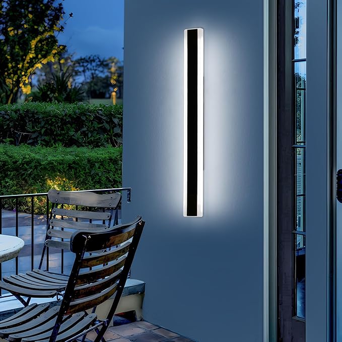 Mikeru 39.3inch Long Led Wall Light, 6000k Cool White Modern Outdoor Wall Light