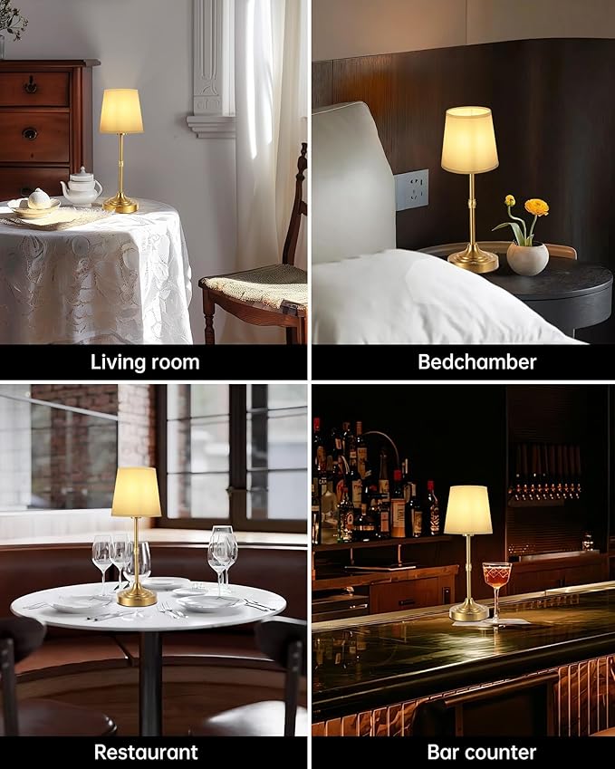 Portable LED Table Lamp, Rechargeable Cordless Desk Lamp