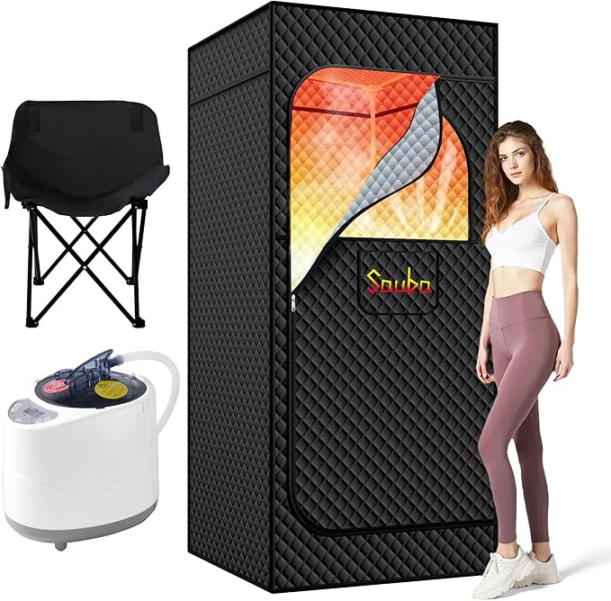 Portable Steam Sauna for Home,Personal Steam Room,Sauna Box,Home Sauna,Steam Sauna Tent for Steam Detox Relaxation Spa (Quilted)