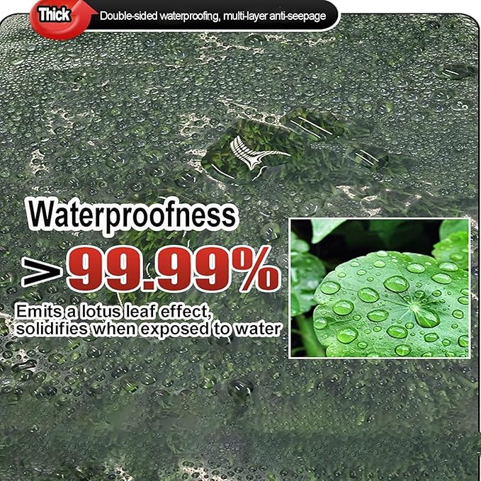Clear Tarps 12x13FT Heavy Duty Waterproof, Outdoor Tarp with Grommets, Outdoor Garden Rainproof Covering for Chicken Coops, Patio, Porch and Outdoor Greenhouse Plant Cover