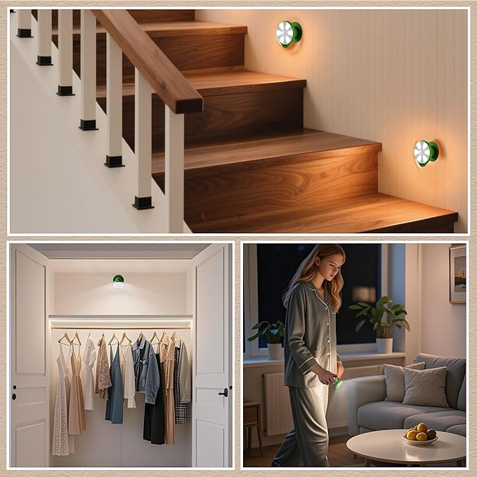 Motion Sensor Night Light Battery Operated, Led Under Cabinet Lighting Wireless