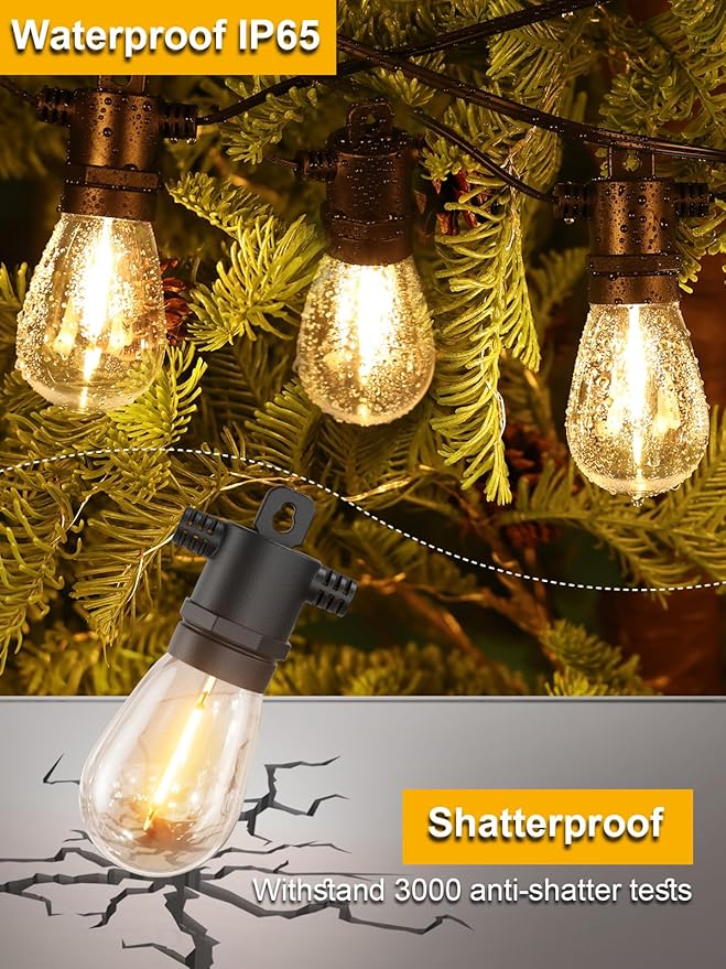 Svater Outdoor String Lights 100 FT, Patio