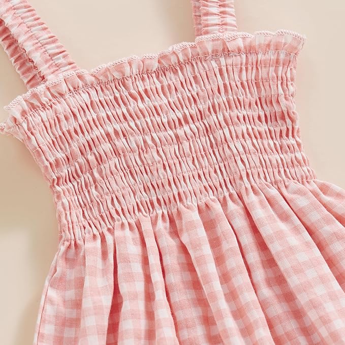 Newborn Baby Girl Bodysuit Sleeveless Halter Frill Romper One-piece Jumpsuit with Headband Summer Clothes Set