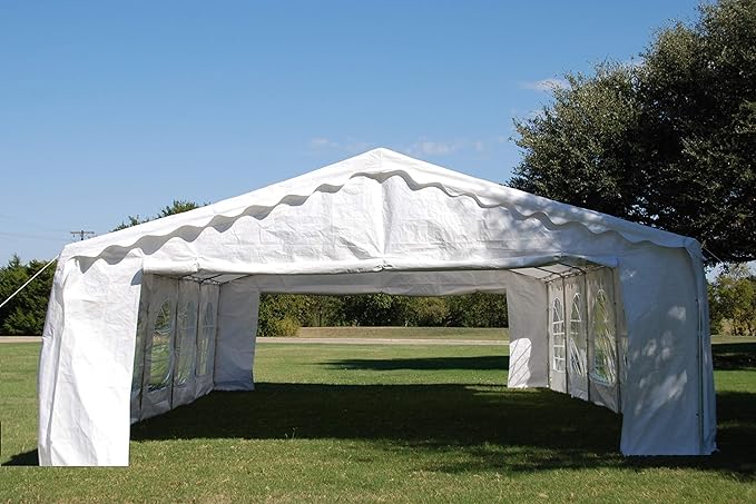 DELTA 32'x20' Budget PE Party Tent + (3) Long Storage Bags,Tents for Parties, Large Canopy Carpas para Fiestas, Big Wedding Party Event Tents with Waterproof Top for Patio Outdoor Garden Events