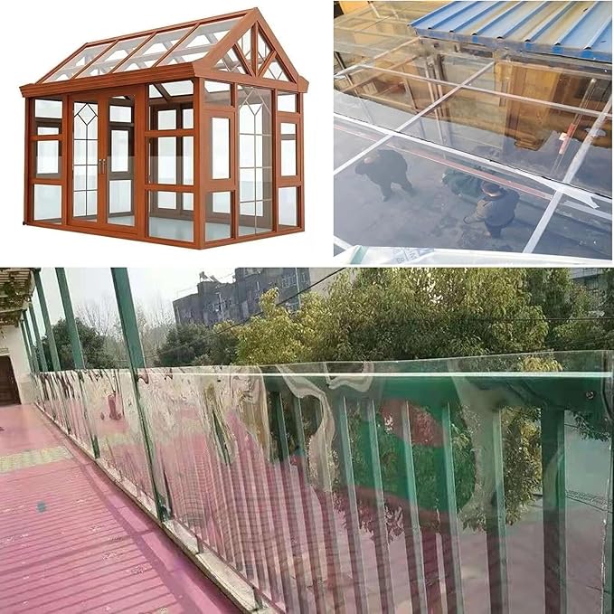 Weatherproof Cover for Chicken Coop Doors, Clear Plastic Roofing for All Weather Outdoor Garden, Chicken Run Pen Poultry Waterproof Cover, Fence Chicken Cages Cover(4x26.2ft/1.22x8m)