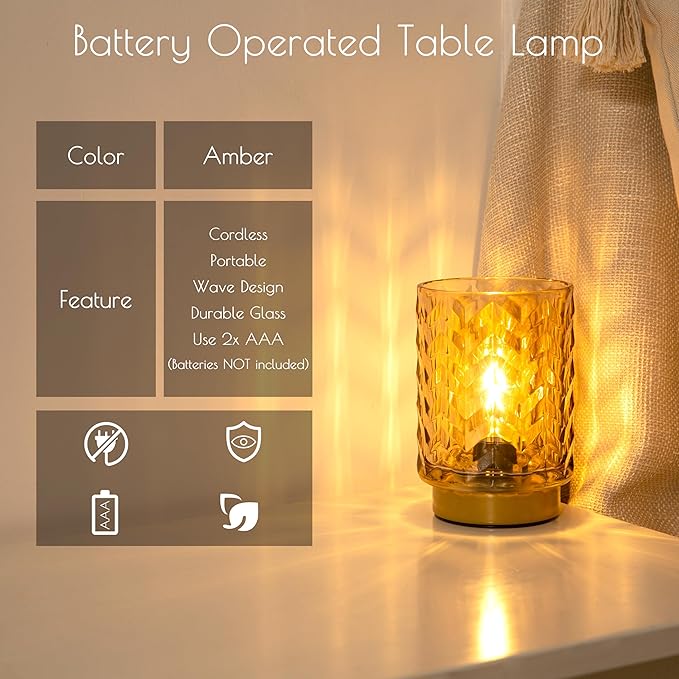Aesthetic Battery Operated Lamp