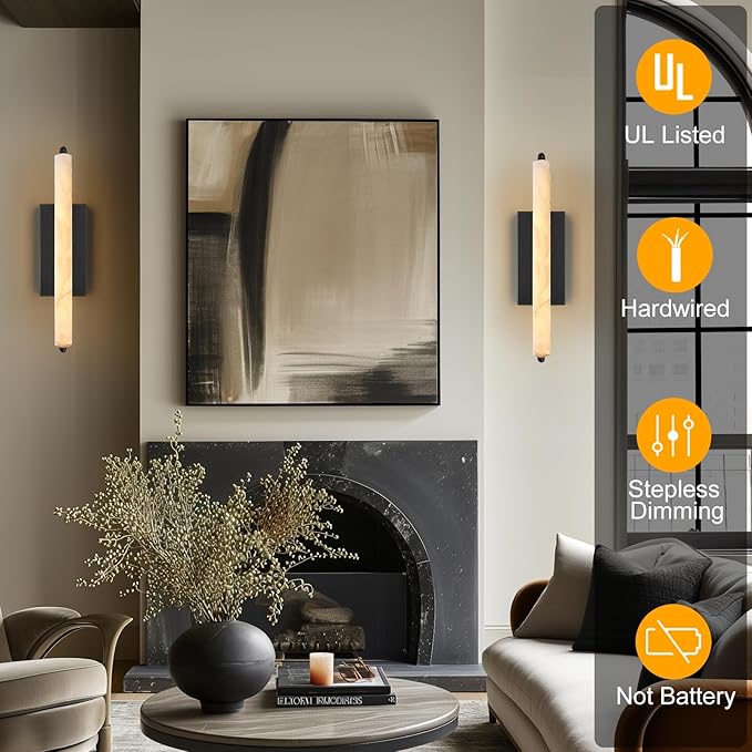 Alabaster Wall Sconce, Bronze Modern Bathroom Sconces, Indoor Wall Lighting