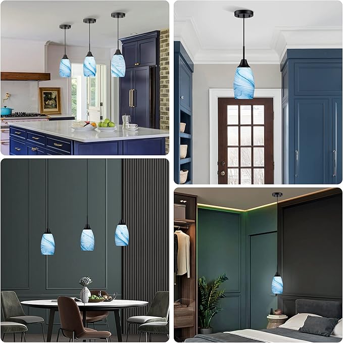 Mini Glass Pendant Light 4.72"