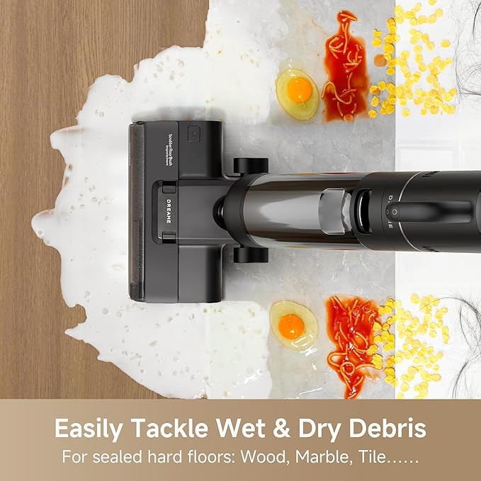DREAME G10 Combo Wet Dry Vacuum Cleaner, Floor Cleaner Mop 2-in-1 Cordless Vacuum for Multi-Surface, Up to 50 Mins Runtime, One-Step Self Cleaning, Lightweight for Hard Floor