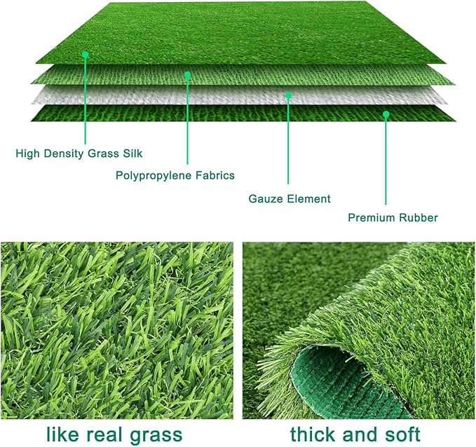 12 Pack Chicken Nesting Box Pads - Washable Artificial Grass Nesting Pads - Chicken Nesting Pads for Chicken Coop and Pet Garden Lawn Indoor Outdoor 12"×12"×1"