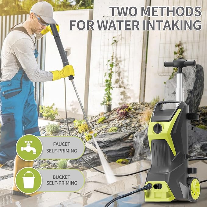 Pressure Washer 4800PSI-MAX-2.6GPH Power Washer with 4 Quick Connect Nozzles, High Pressure Cleaning Machine with Foam Cannon for Cars/Fences/Driveways/Home Cleaning