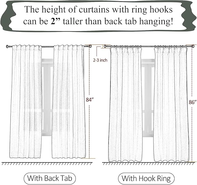 Mustard Gold Sheer Curtains 84 Inches Long 2 Panels, Textured Linen Look Pinch Pleated Drapes, Vintage Yellow Light Filtering Window Treatments, Sliding Glass Door Curtain Back Tab