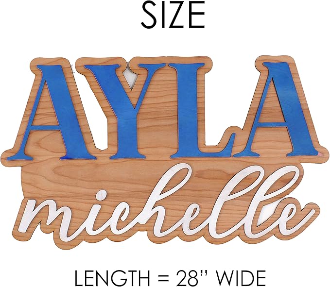 Large Wood Nursery Sign | Nursery name sign for Kids | Custom Wood Name Sign | 3D Wood Baby Name Sign (Yellow)