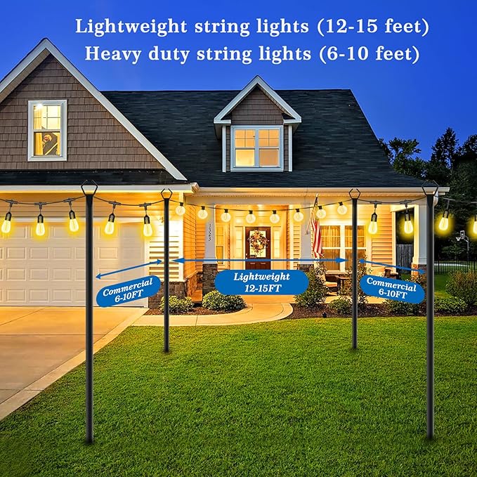 2 Pack 10Ft String Poles, Poles