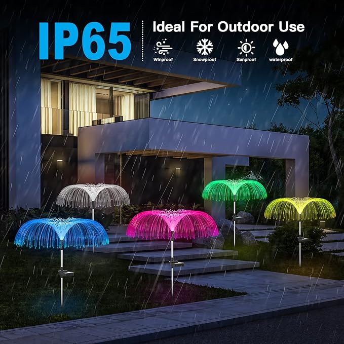 Vosaro Solar Flower Lights Outdoor Garden Decorations Waterproof, Solar Yard