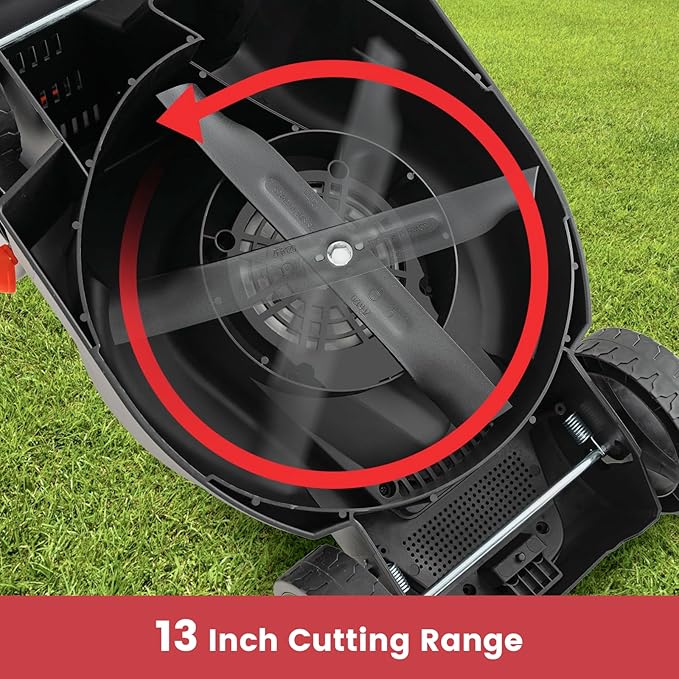 Goplus Electric Lawn Mower, Versatile Corded Lawn Mower with Grass Collection Box, 10 AMP Motor, 13" Cutting Deck, 3 Adjustable Cutting Positions, Walk-Behind Small Lawnmower for Garden Farm Yard