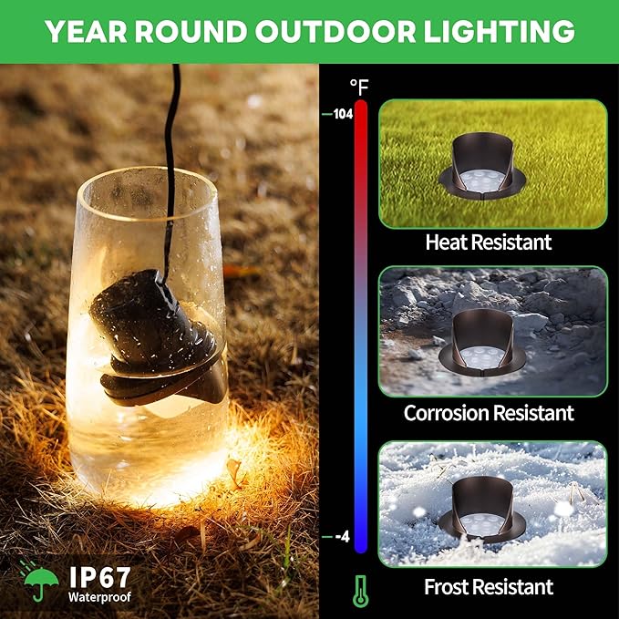 Low Voltage Well Lights LED, 12V in-Grade Landscape Lights, Outdoor IP67