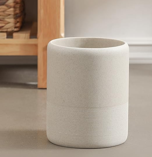 Hight Quality Polyresin Wastebasket, Garbage Receptacle Bin for Bathrooms, Powder Rooms, Kitchens, Home Offices