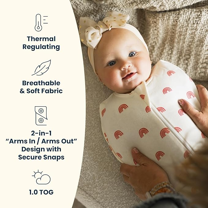 Tiny Twinkle Baby Sleep Sack 3-6 Months 1.0 TOG, Cotton & Elastane Wearable Blanket, Swaddle Transition Micro-Fleece, Machine Washable (Ice Blue)