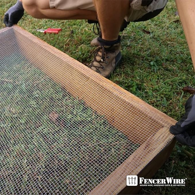 Fencer Wire 19 Gauge Hot-Dipped Galvanized Hardware Cloth with Mesh Size 1/2" x 1/2" for Chicken Coop/Run/Cage/Pen/Vegetables Garden and Home Improvement Project (i. 3 ft. x 50 ft.)
