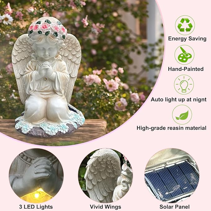 YODY Solar Garden Statues Outdoor Decor- Yard Decorations