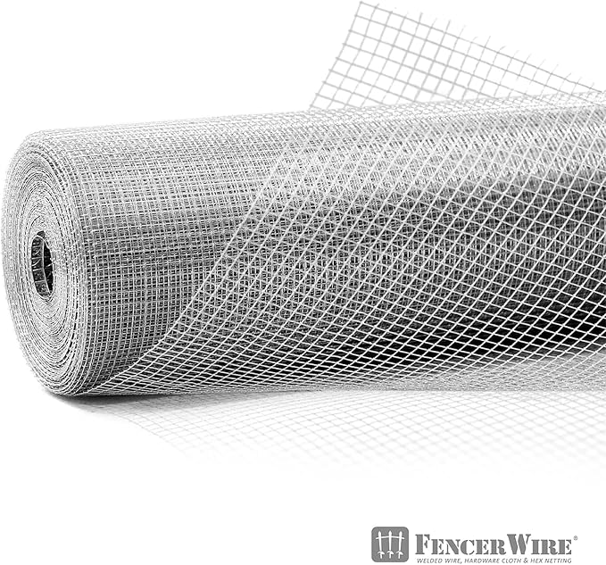 Fencer Wire 23 Gauge Galvanized Hardware Cloth with Mesh Size 1/4" x 1/4" (4 ft. x 25 ft.)