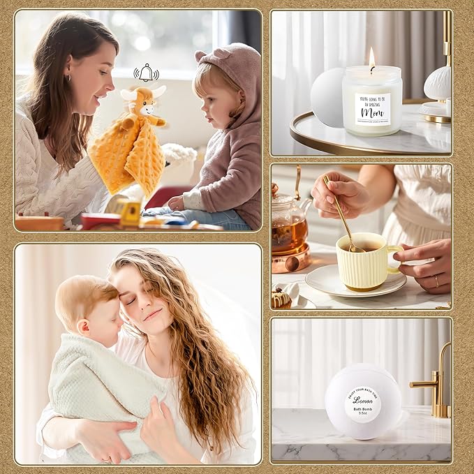 New Mom Gifts & Baby Gift Set for Newborn, Baby Shower Gifts for Mom to Be,Newborn Baby Gifts,Pregnancy Gifts for Expecting Mom,New Mom Care Package After Baby, Gifts for Women and Baby