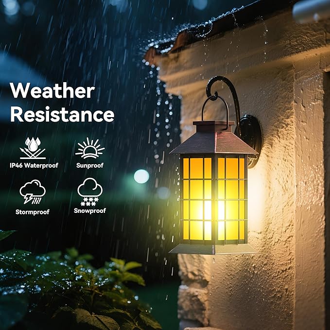 2 Pack 13" Copper Solar Lantern