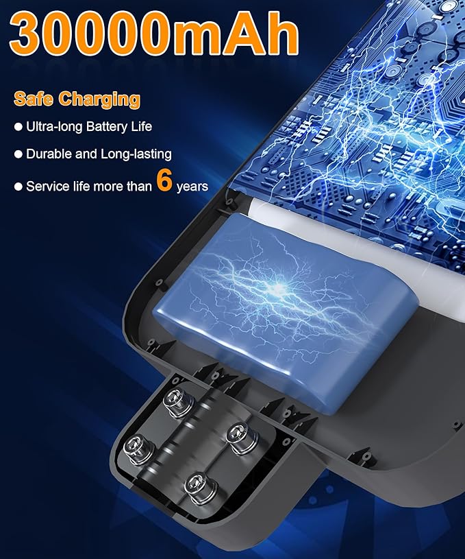 JAYNLT X-13000W Solar Street Lights Outdoor, Ultra-Large 6500K Commercial