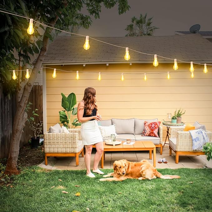 100FT Outdoor String Lights, LED Patio Lights