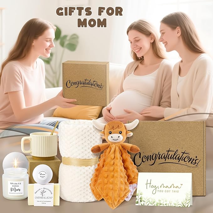 New Mom Gifts & Baby Gift Set for Newborn, Baby Shower Gifts for Mom to Be,Newborn Baby Gifts,Pregnancy Gifts for Expecting Mom,New Mom Care Package After Baby, Gifts for Women and Baby