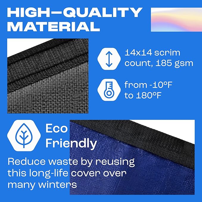 Yankee Pool Cover for Oval Pool | 16 x 32-ft | Oval Winter Pool Cover for Above Ground Pools | Extra Thick & Durable, UV-Resistant | Above-Ground Pool Protection