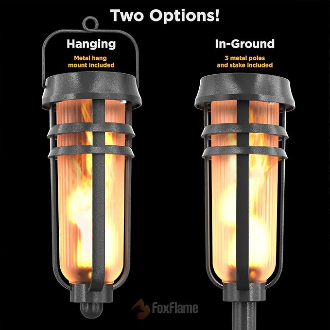 Metal Solar Torch Lights