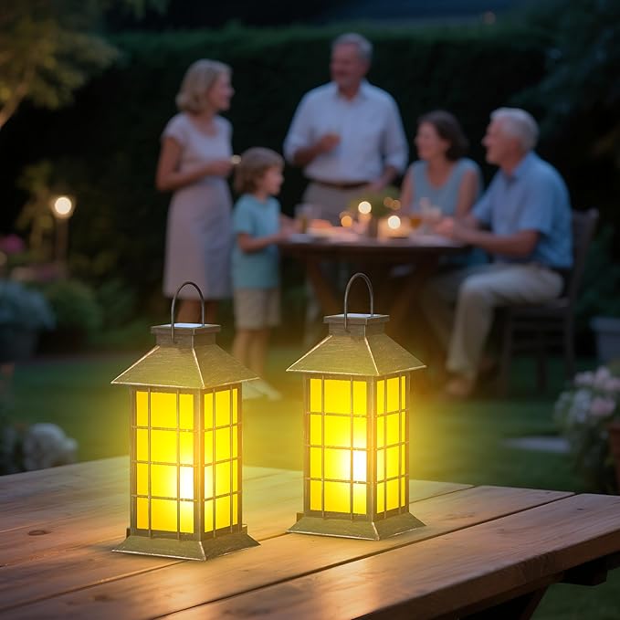 2 Pack 13" Copper Solar Lantern