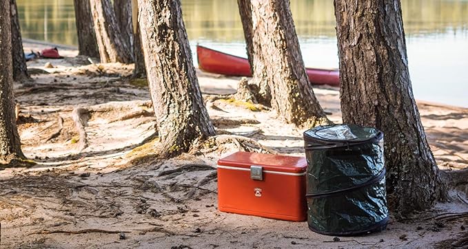 Coghlan's Mini Pop-Up Lightweight Trash Can – Collapsible Waste Bin for Camping, Hiking, Travel, and Outdoor Use – Portable, Durable, and Easy to Store – 14 Gallon