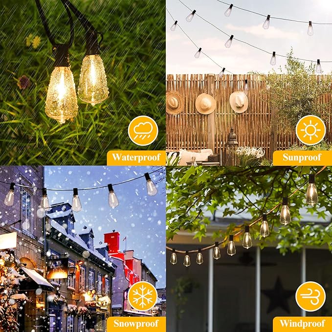 Brightever Outdoor String Lights 150FT, Patio Lights