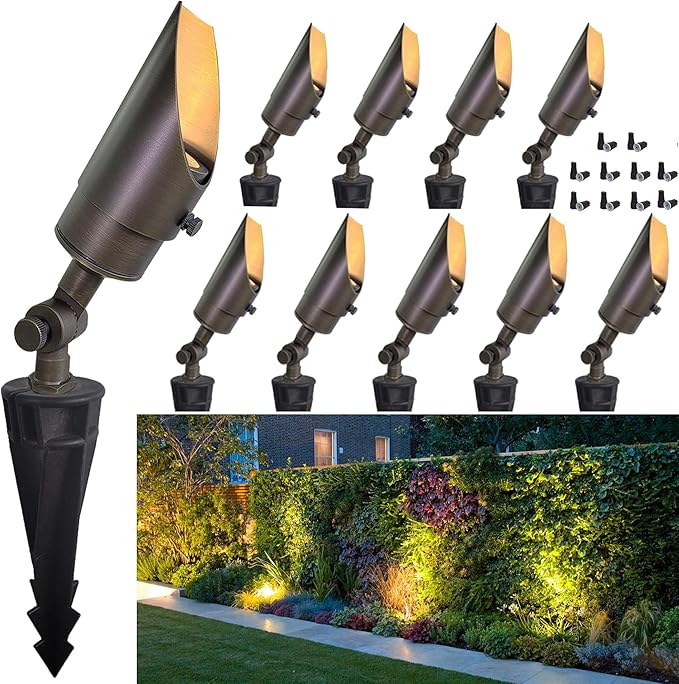MALORY Landscape Spotlight, Brass Spot Light Outdoor