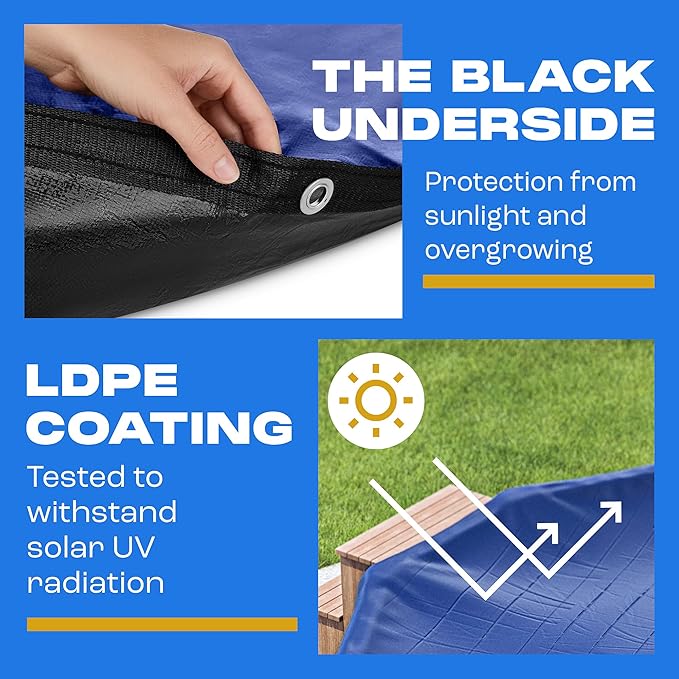Yankee Pool Cover for Oval Pool | 16 x 32-ft | Oval Winter Pool Cover for Above Ground Pools | Extra Thick & Durable, UV-Resistant | Above-Ground Pool Protection