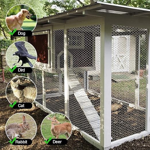 Amagabeli Chicken Wire Fencing Poultry Wire Netting 36inch x 50ft 2 Inch Hexagonal Galvanized Mesh Garden Fence Animal Barrier for Garden Protection Craft Rabbit Cage Dog Roll Chicken Coop Accessories