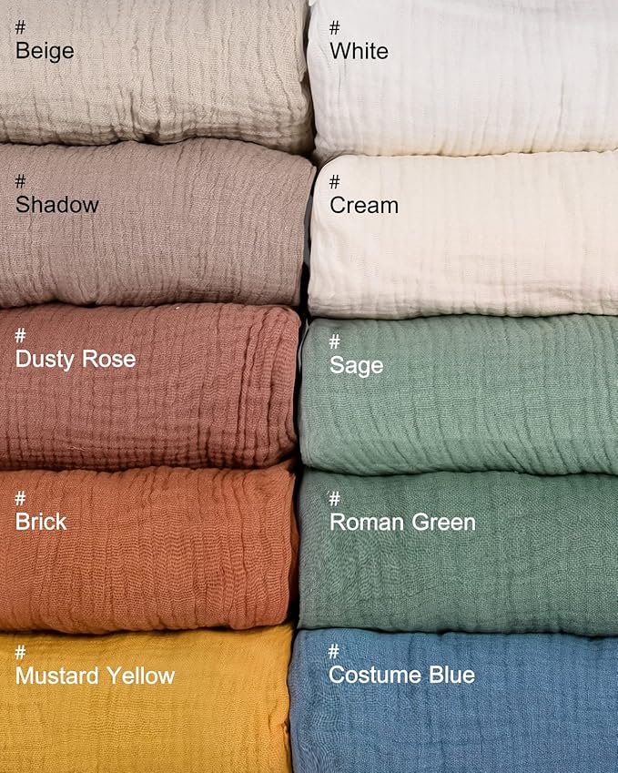 Crib Sheets for Boys Girl, Fitted Baby Toddler Bed Sheets 28" x 52", Neutral Muslin Cotton Crib Mattress Bedding Soft and Breathable Comfort (Cream)