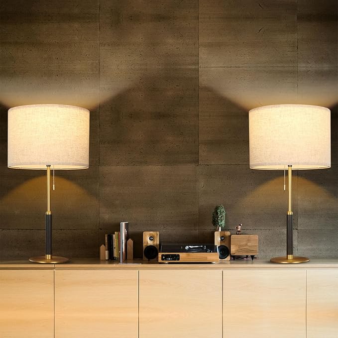 26.4" Set of 2 Modern Living Room Table Lamp