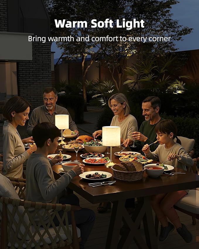 Wireless Lamp, Ambient Light, Touch Control, Rechargeable Table, Rechargeable