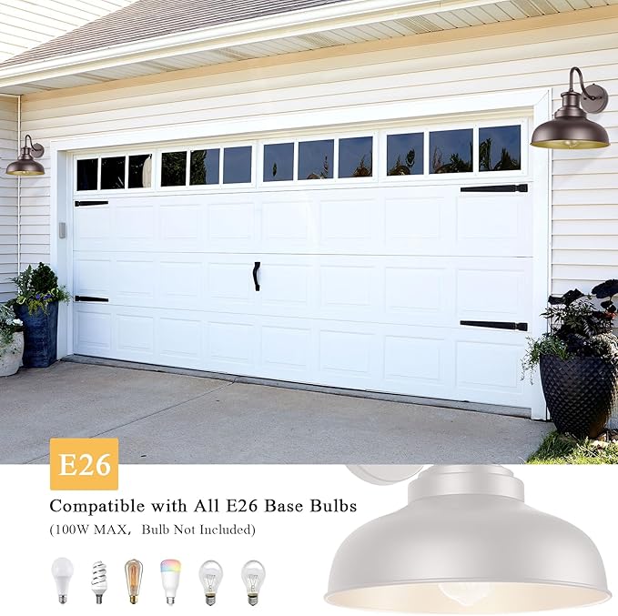 Dusk to Dawn Outdoor Barn Light Outdoor Wall Sconce Farmhouse Exterior Wall