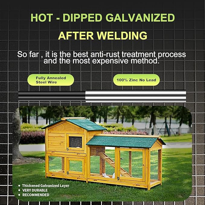 Hardware Cloth 20'' x 10' 1/4 in Galvanized Wire Mesh Roll (23 GA) Chicken Wire Fence Roll for Chicken Pen/coop Fences, Screen mesh, Rabbit/Snake...